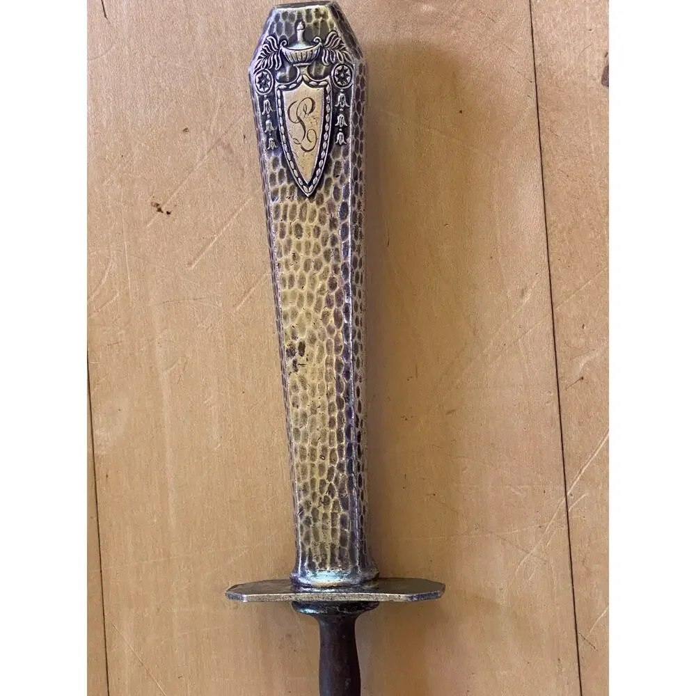 Antique 1847 Rogers Bros. Brothers Silver Color Knife Sharpening Steel Sharpener